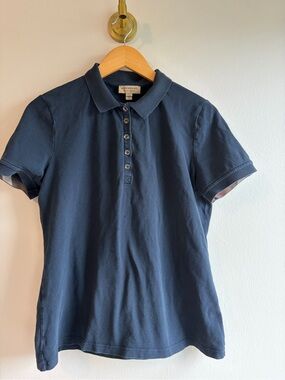 Burberry London Navy Cotton Polo Shirt